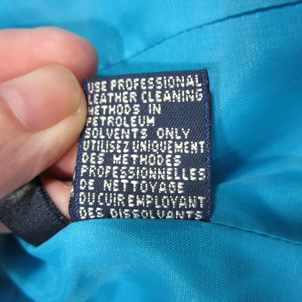 Vtg Burberry Suede Blazer Jacket Women 4‎ Teal Button Up Lined Luxury 80s 90s - Picture 12 of 12